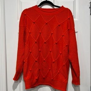 Red Pink Lily Sweater